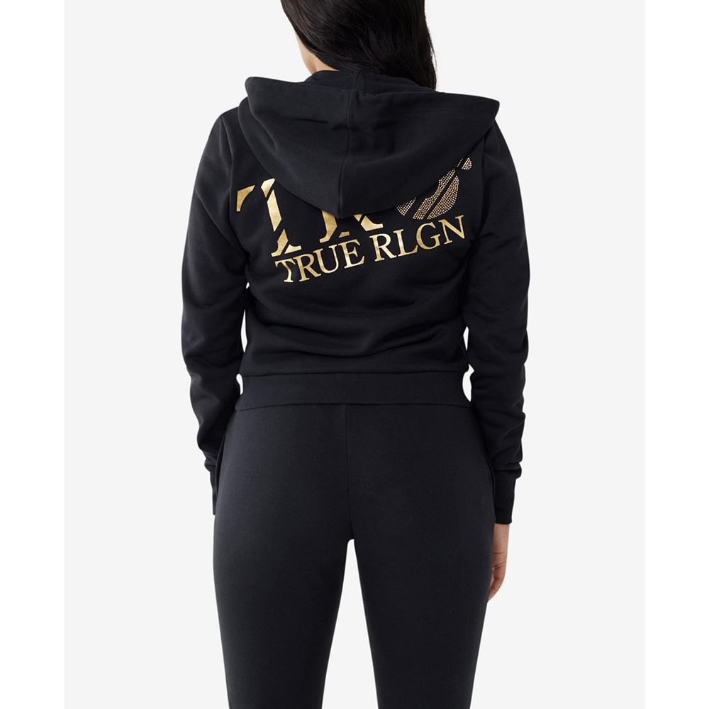 商品True Religion|Women's True Logo Classic Zip Hoodie Top,价格¥853,第4张图片详细描述