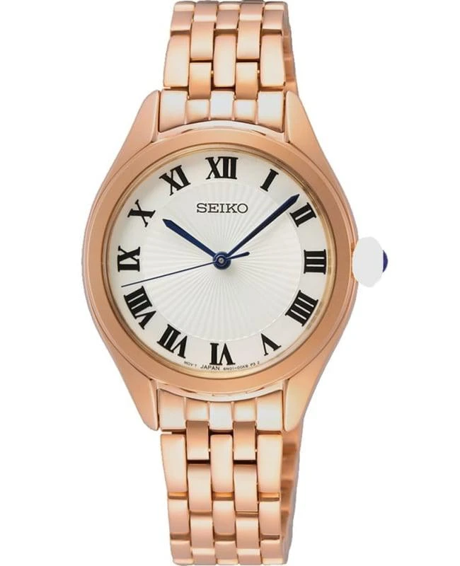 商品Seiko|Seiko Analogue White Dial Rose Tone Steel Women's Watch SUR332P1,价格¥1736,第1张图片