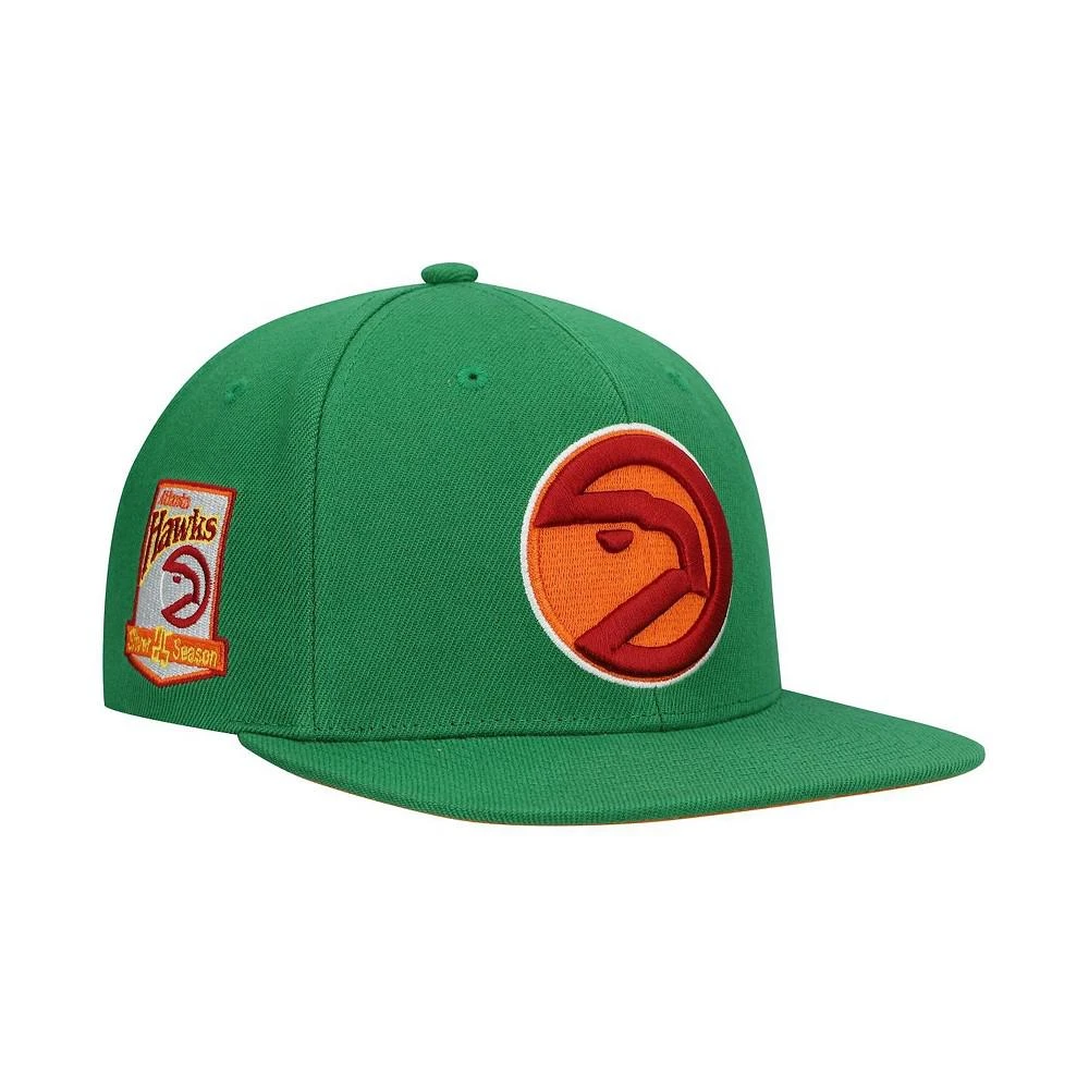 商品Mitchell & Ness|Men's Green Atlanta Hawks 25th Anniversary Like Mike Snapback Hat,价格¥186,第2张图片详细描述