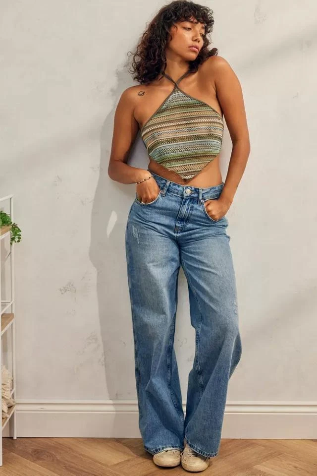 商品BDG|BDG Mid-Wash Puddle Jean,价格¥513,第3张图片详细描述