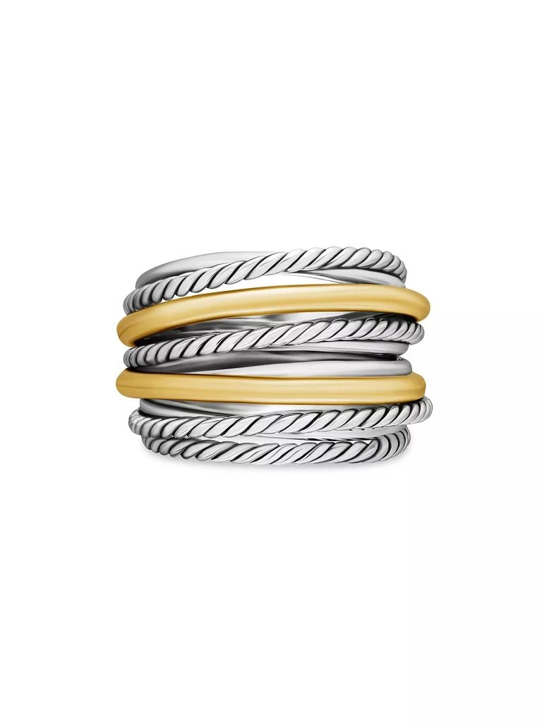 商品David Yurman|Crossover Wide Ring with 18K Yellow Gold,价格¥7123,第3张图片详细描述