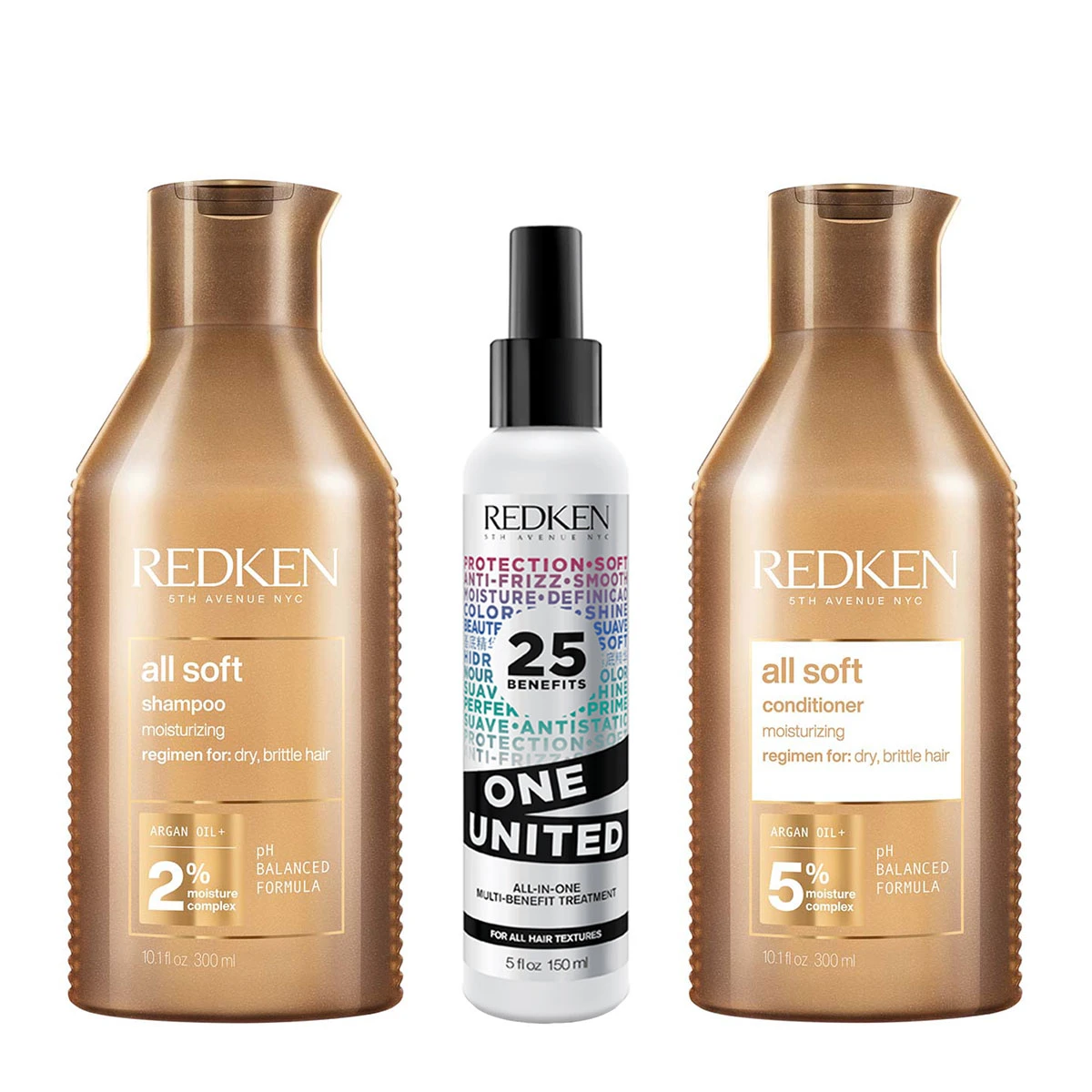 商品Redken|Redken 列德肯 柔顺防毛躁洗发护发套装,价格¥698,第1张图片
