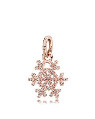 商品PANDORA|闪耀雪花玫瑰金串珠,价格¥519,第1张图片详细描述