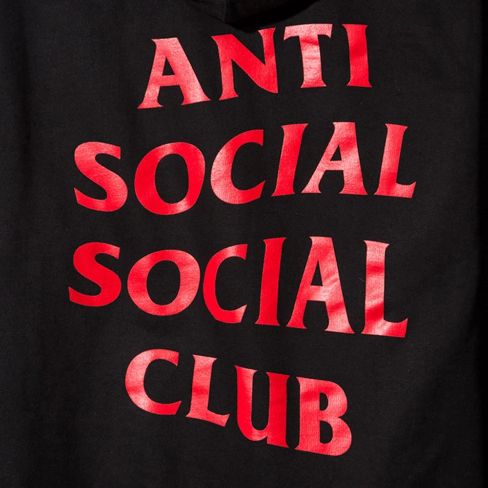 Anti Social Social Club 男士黑色棉质连帽卫衣 ASW310 商品