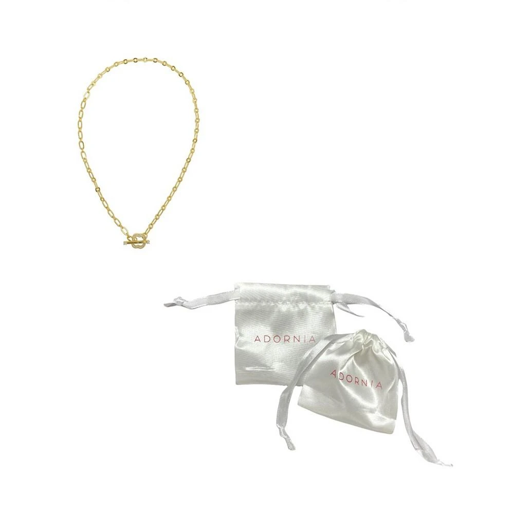 商品ADORNIA|Plated Crystal Clover Toggle Necklace,价格¥254,第3张图片详细描述