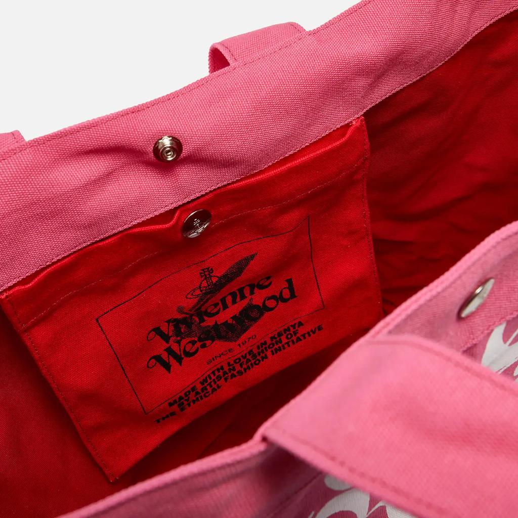 商品Vivienne Westwood|Vivienne Westwood Worker Runner Logo-Print Cotton-Canvas Tote Bag,价格¥2198,第6张图片详细描述