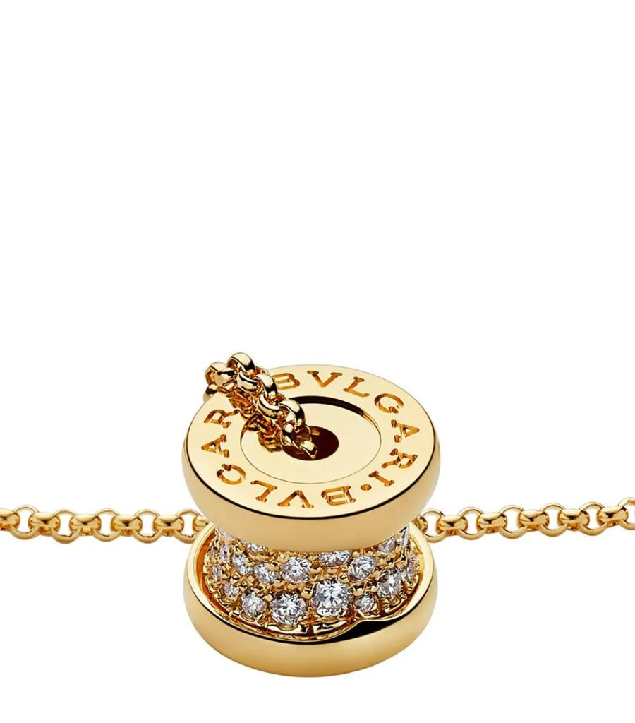 商品BVLGARI|Yellow Gold and Diamond B.zero1 Necklace,价格¥39425,第2张图片详细描述