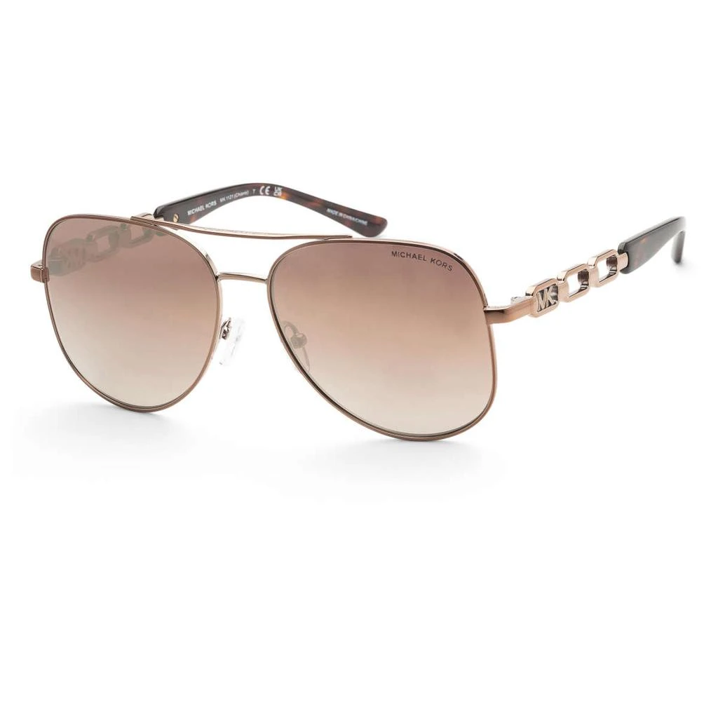 商品Michael Kors|Michael Kors Women's Pink Aviator Sunglasses,价格¥339,第1张图片