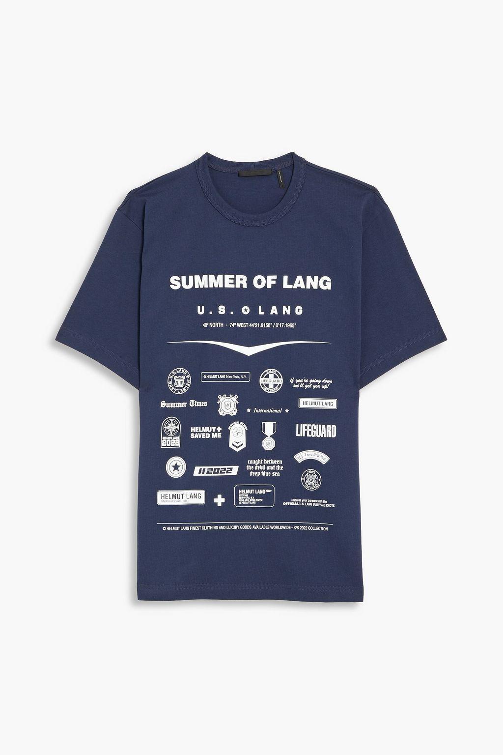 商品Helmut Lang|Badge printed cotton T-shirt,价格¥589,第1张图片