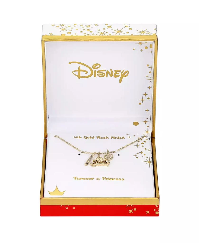 商品Disney|Cubic Zirconia and Mother of Pearl Princess Crown Charm Pendant Necklace,价格¥115,第3张图片详细描述