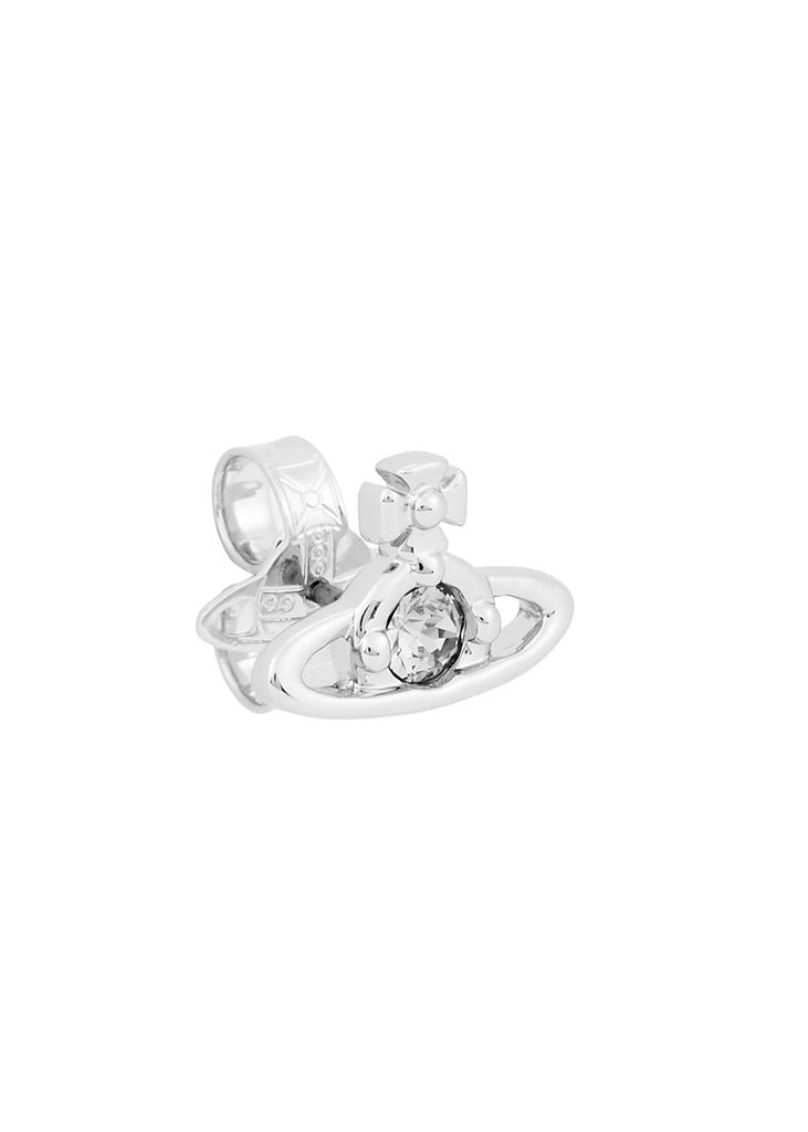 Nano Solitaire silver-tone stud earrings商品第3张图片规格展示