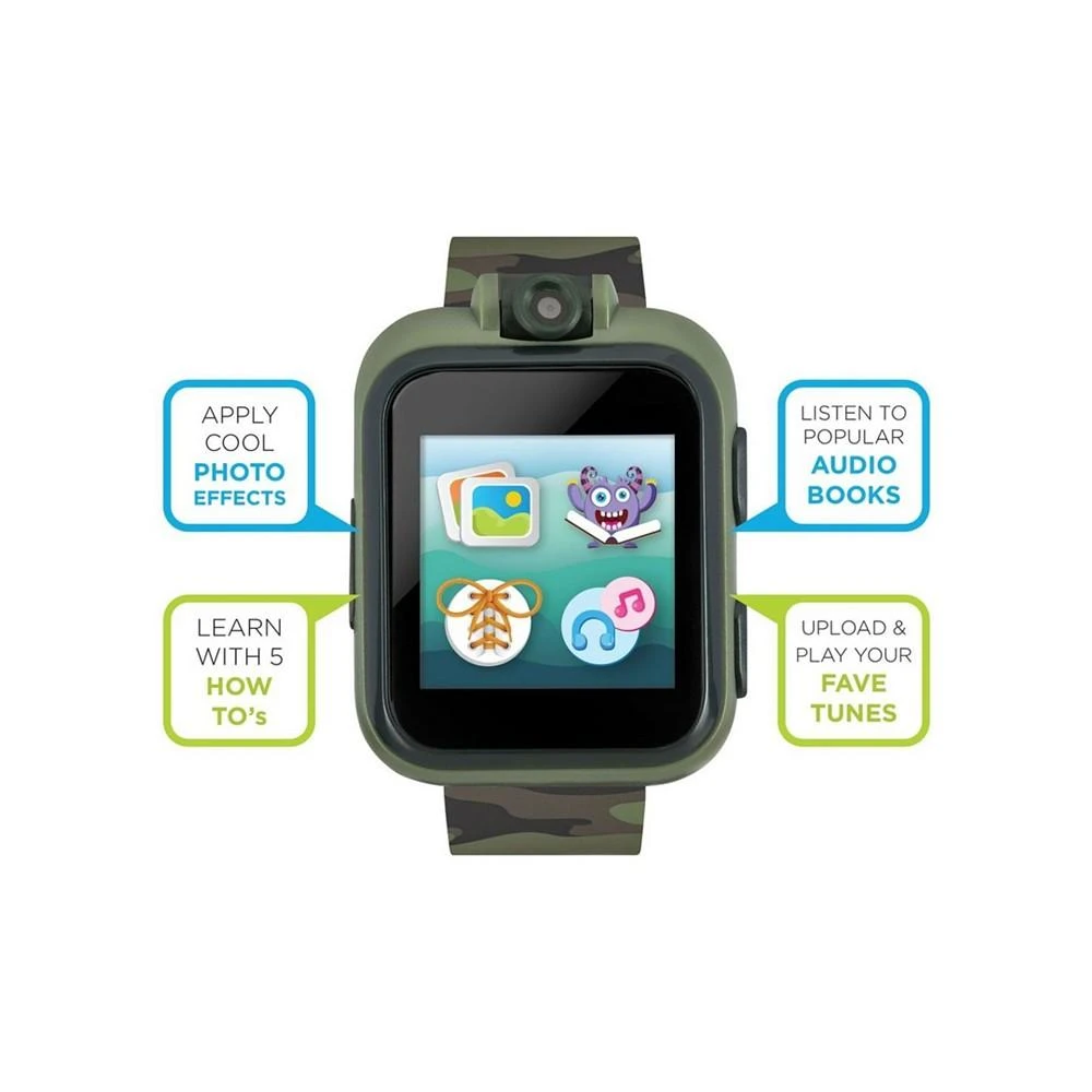 商品Playzoom|Kid's Green Camouflage Print Tpu Strap Smart Watch with Headphones Set 41mm,价格¥673,第3张图片详细描述