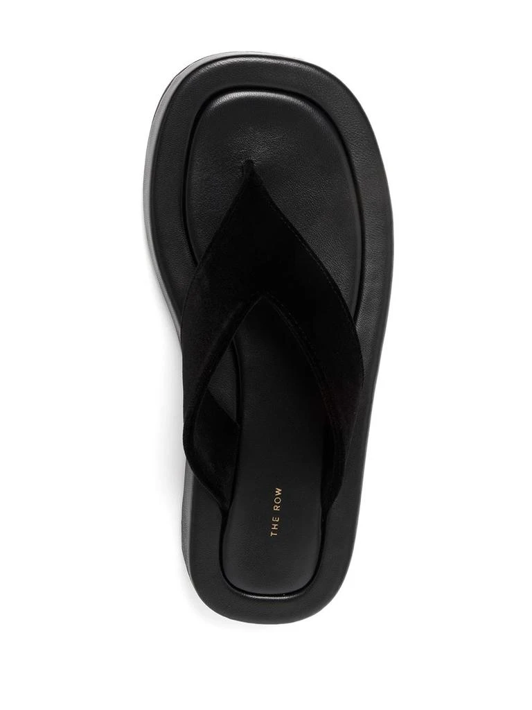 商品The Row|THE ROW WOMEN GINZA LEATHER PLATFORM FLIP-FLOP,价格¥3776,第4张图片详细描述