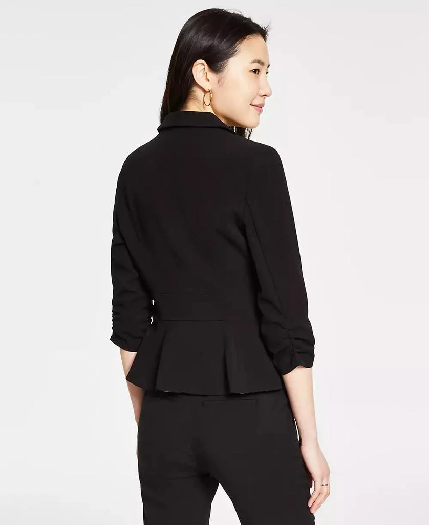 商品BCX|Juniors' Ruched 3/4-Sleeve Blazer,价格¥378,第3张图片详细描述