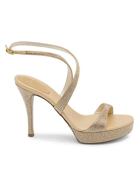 商品Rene Caovilla|Embellished Cross-Front Platform Sandals,价格¥4781,第1张图片