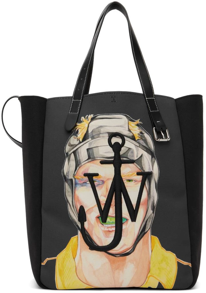 商品JW Anderson|Black Pol Anglada Oversized Belt Shopper Tote,价格¥4745,第1张图片