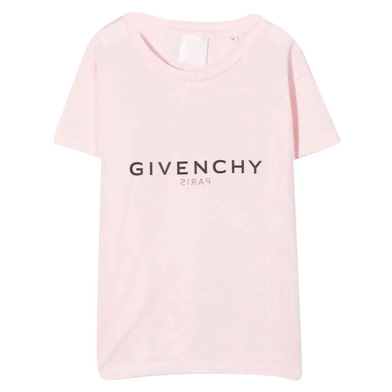 商品Givenchy|大童款 浅粉色棉质logo印花T恤 仅剩12A码【香港仓极速发货】,价格¥1164,第1张图片