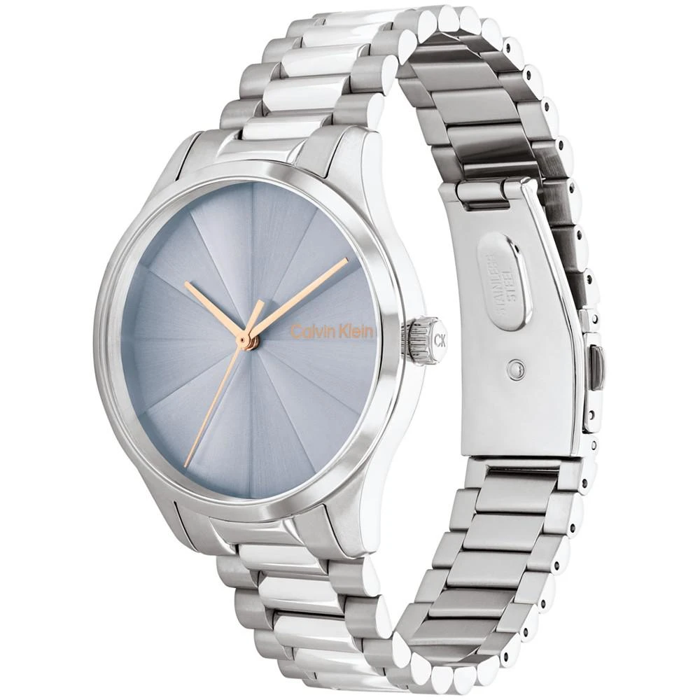 商品Calvin Klein|Unisex 3-Hand Silver-Tone Stainless Steel Bracelet Watch 35mm,价格¥1281,第2张图片详细描述