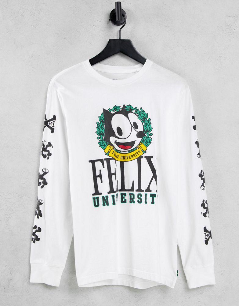 Levi's x felix the cat capsule long sleeve t-shirt in white with large logo商品第1张图片规格展示