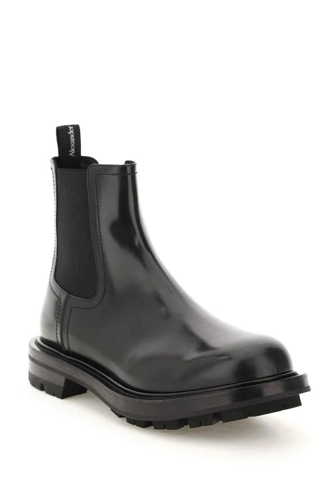 商品Alexander McQueen|BRUSHED LEATHER CHELSEA BOOTS,价格¥4292,第4张图片详细描述