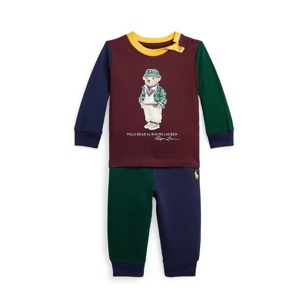 商品Ralph Lauren|Baby Boys Polo Bear Jersey T-shirt and Fleece Pants Set,价格¥579,第1张图片