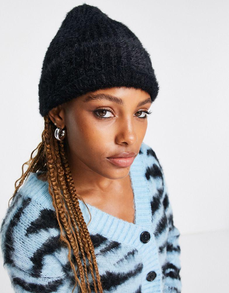 Topshop supersoft beanie in black商品第1张图片规格展示