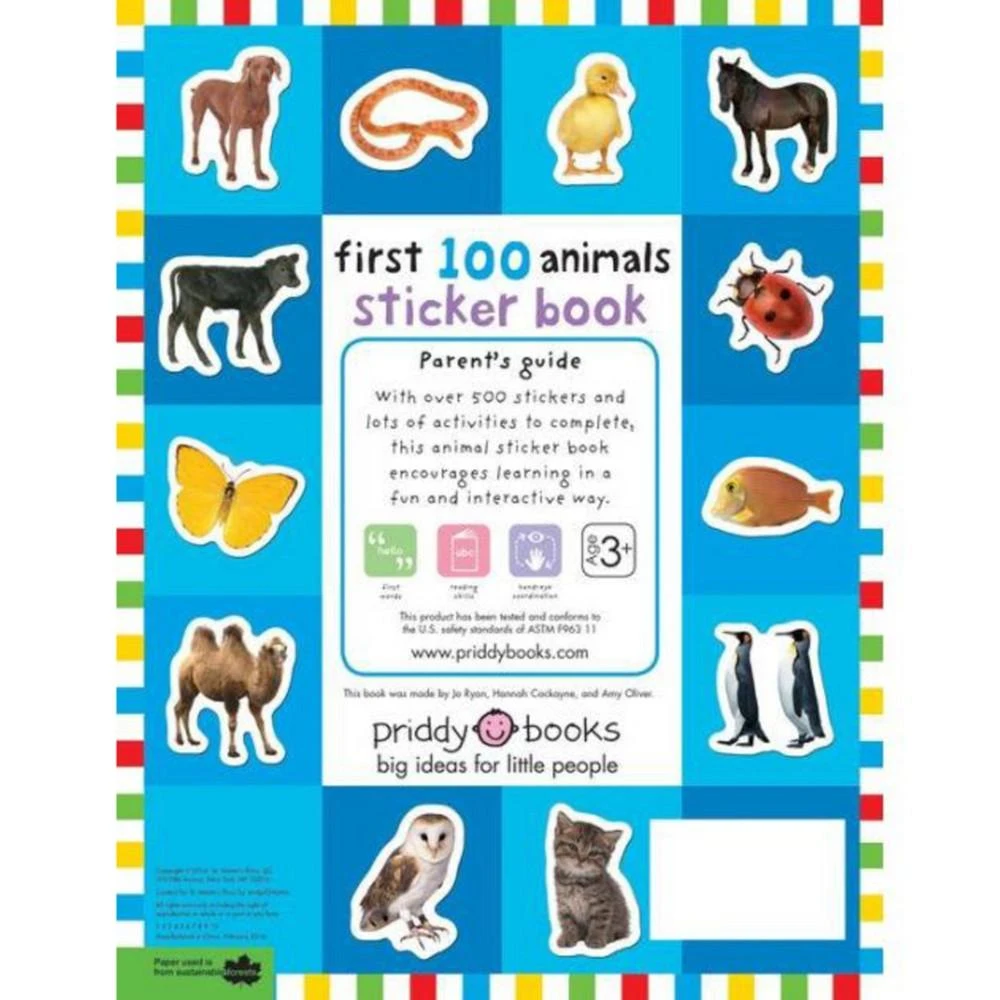 商品Barnes & Noble|First 100 Stickers- Animals- Over 500 Stickers by Roger Priddy,价格¥75,第2张图片详细描述