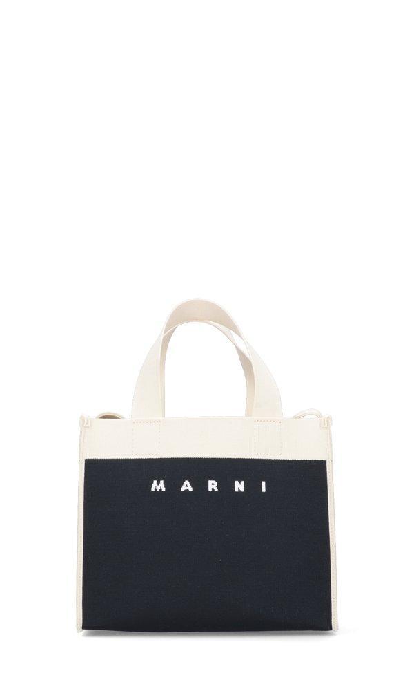 商品Marni|Marni Logo Jacquard Colour-Block Small Tote Bag,价格¥3596,第1张图片