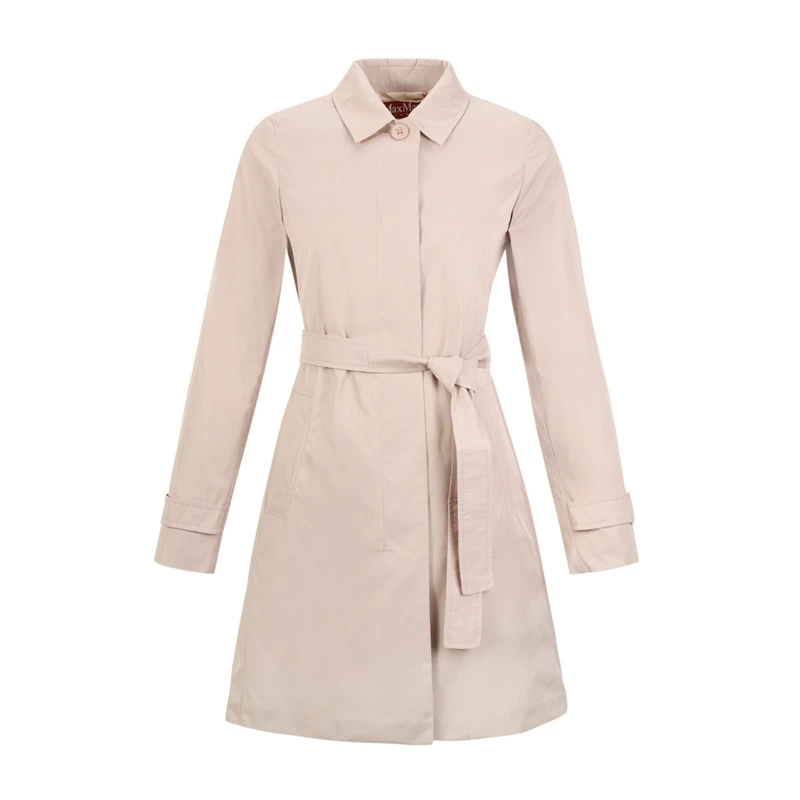 商品[国内直发] Max Mara|MAX MARA 女士浅灰色系带风衣 60210257-600-009,价格¥3464,第1张图片