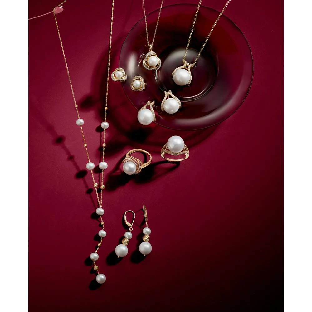 商品Effy|EFFY® Cultured Freshwater Pearl Drop Earrings in 14k Gold (5-1/2mm and 11mm),价格¥4461,第2张图片详细描述