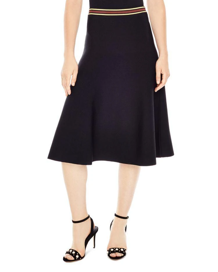 商品Sandro|Britt Striped-Waist Midi Skirt ,价格¥1018,第1张图片