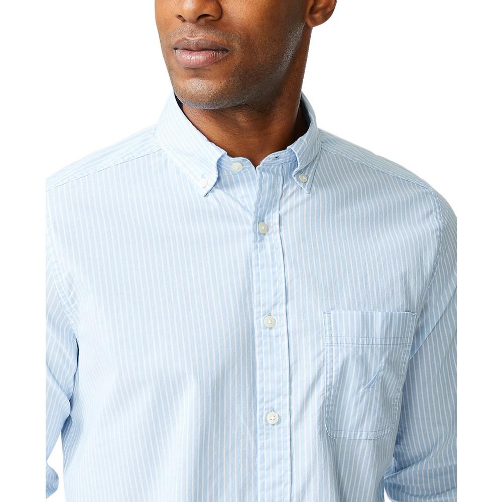 Men's Classic-Fit Long-Sleeve Stretch Stripe Poplin Shirt商品第3张图片规格展示
