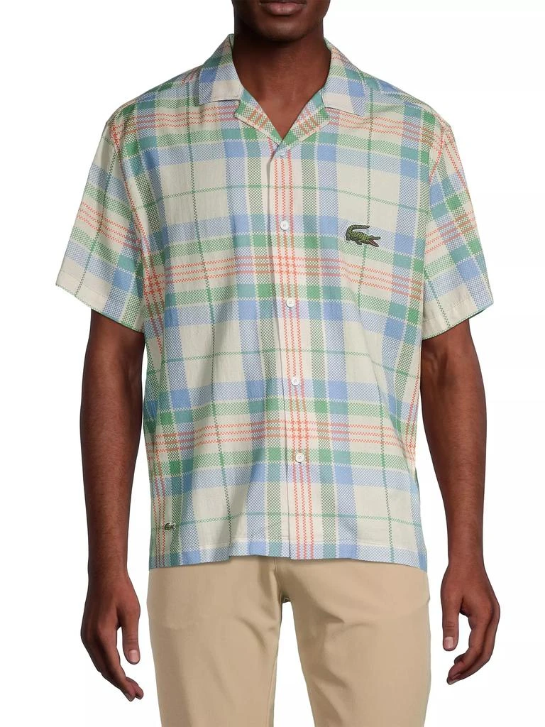 商品Lacoste|Crocodile Logo Check Camp Shirt,价格¥709,第3张图片详细描述