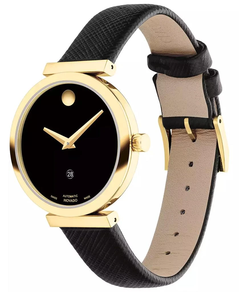 商品Movado|Women's Museum Classic Swiss Automatic Black Genuine Leather Strap Watch 32mm,价格¥7408,第2张图片详细描述