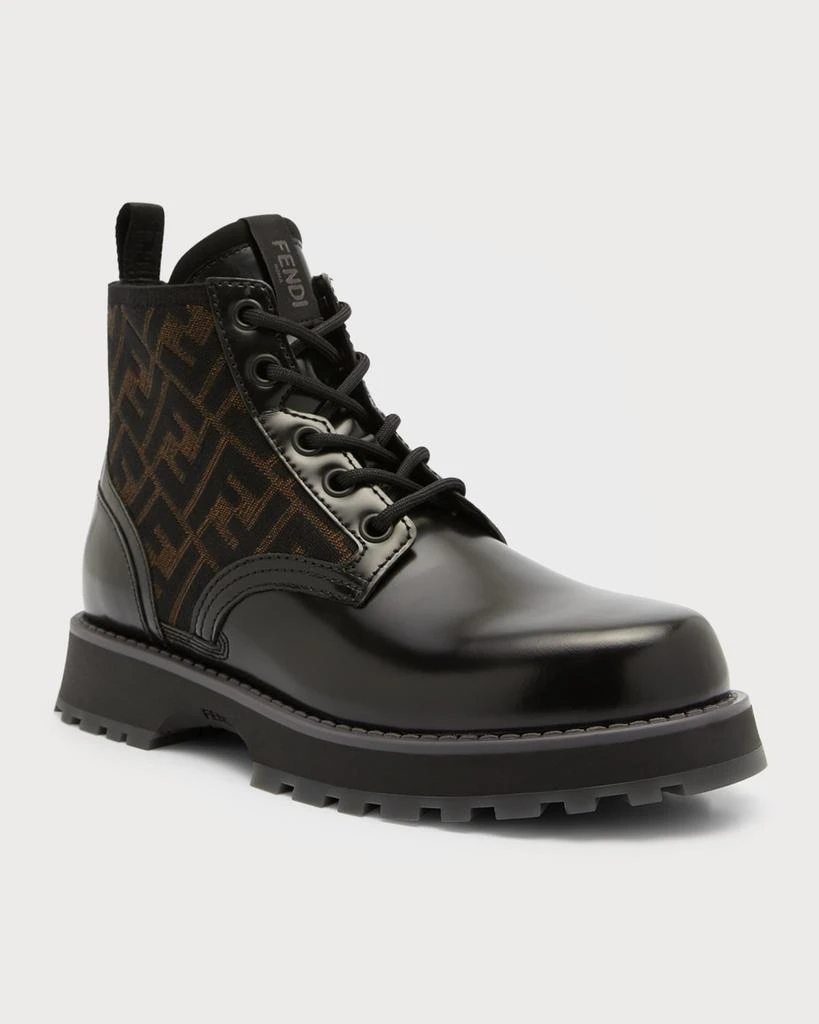 商品Fendi|Men's Monogram Lace-Up Biker Boots,价格¥9310,第2张图片详细描述