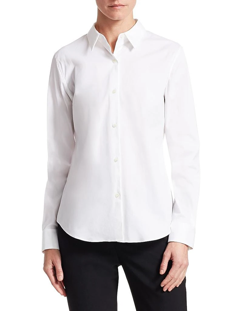 商品Theory|Tenia Luxe Cotton Shirt,价格¥1828,第3张图片详细描述