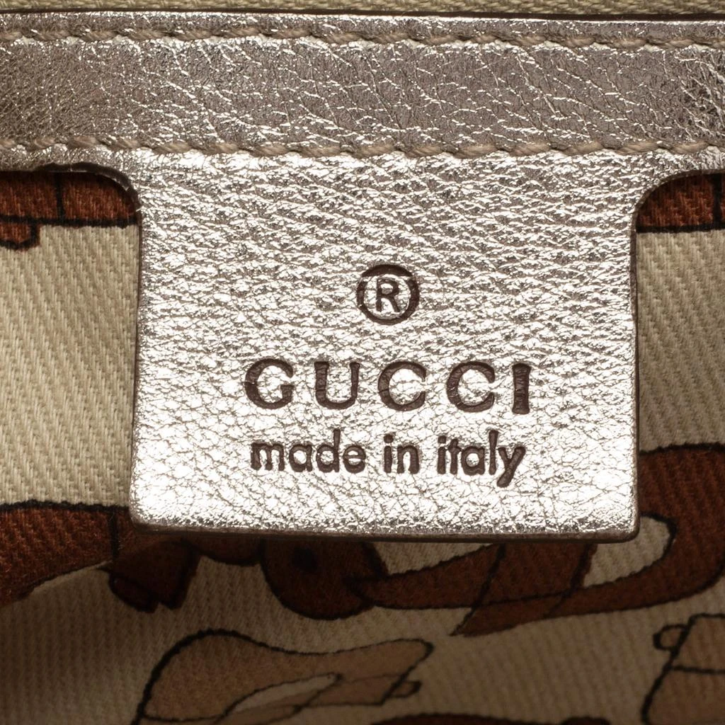 Gucci Metallic Gold Guccissima Leather Positano Scarf Shopper Tote 商品