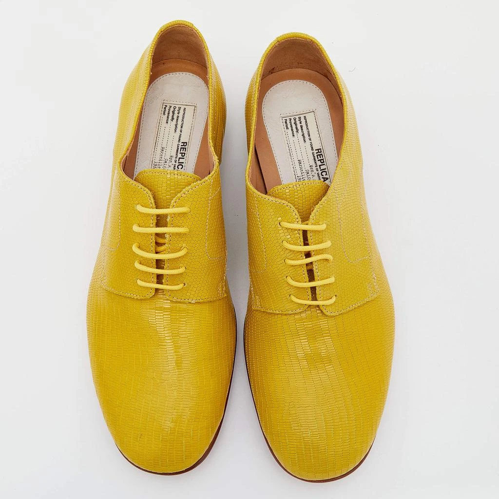 商品[二手商品] MAISON MARGIELA|Maison Martin Margiela Yellow Lizard Embossed Leather Lace Up Derby Size 39,价格¥821,第3张图片详细描述