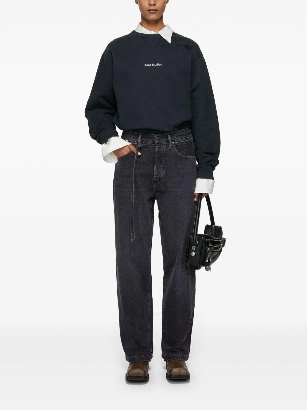 商品【商品预售7天】 Acne Studios|Acne Studios 男士针织毛衣 CI0169900 黑色,价格¥2180,第4张图片详细描述