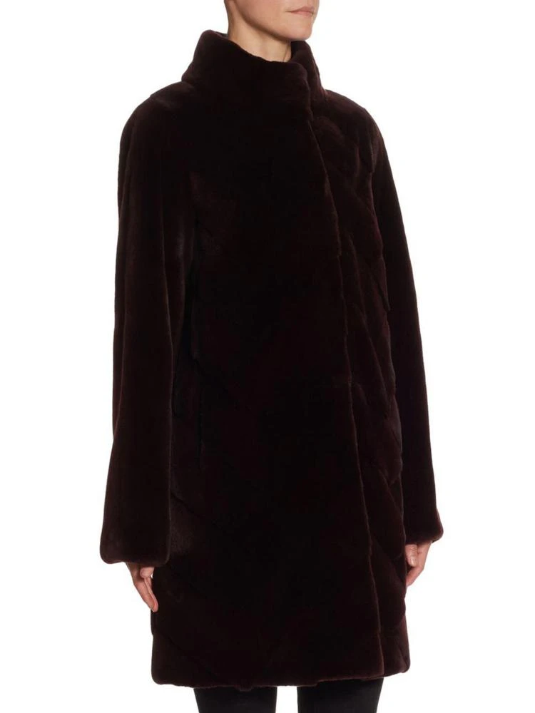 商品The Fur Salon|Three-Quarter Length Mink Velvet Coat,价格¥35941,第3张图片详细描述