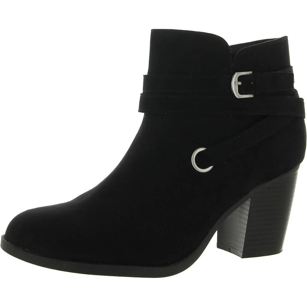 商品Style & Co|Style & Co. Womens Zolaa Faux Suede Block Heel Ankle Boots,价格¥77,第1张图片