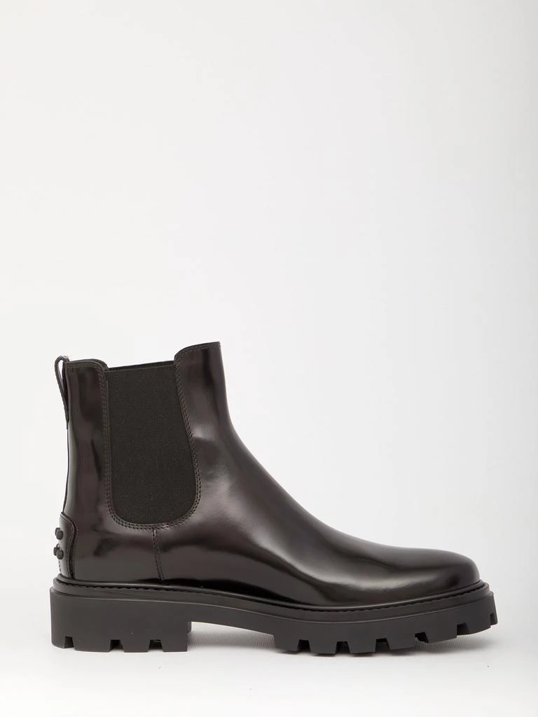 商品Tod's|Black leather ankle boots,价格¥3772,第3张图片详细描述