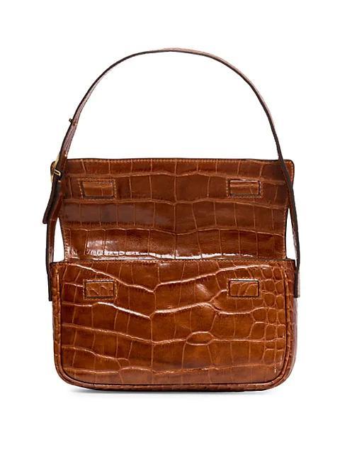 商品Staud|Tommy Croc-Embossed Leather Baguette,价格¥1668,第4张图片详细描述