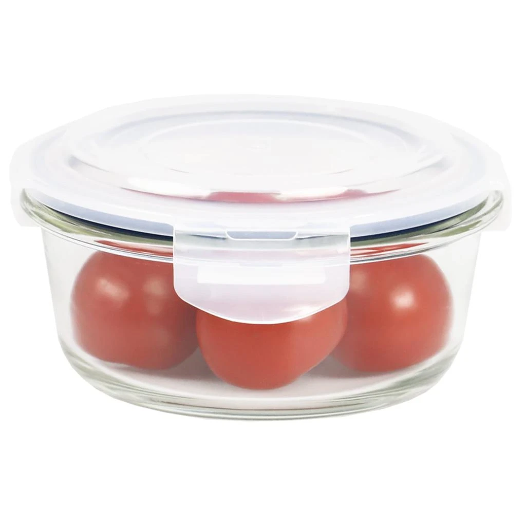 商品Michael Graves Design|Michael Graves Design 21 Ounce High Borosilicate Glass Round Food Storage Container with Indigo Rubber Seal,价格¥115,第1张图片