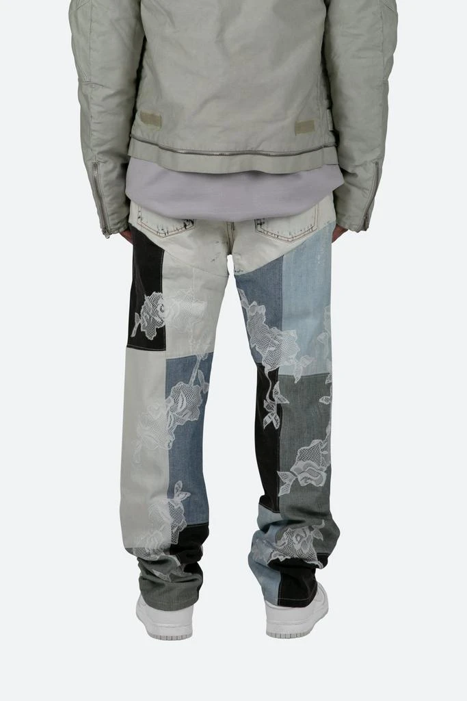 V446 Lace Baggy Denim - Blue/White 商品