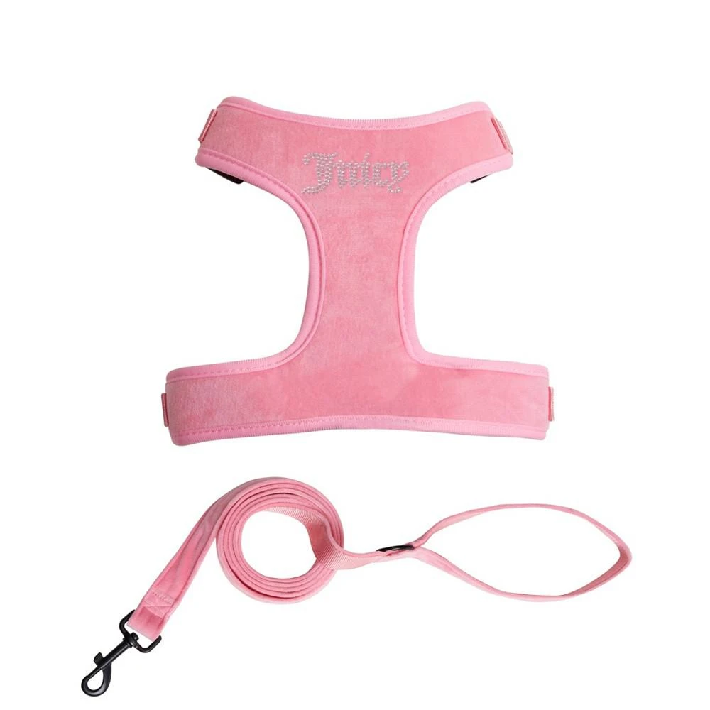 商品Juicy Couture|Bling Velour Pet Harness and Leash 2 Piece Set, Extra Small,价格¥187,第1张图片