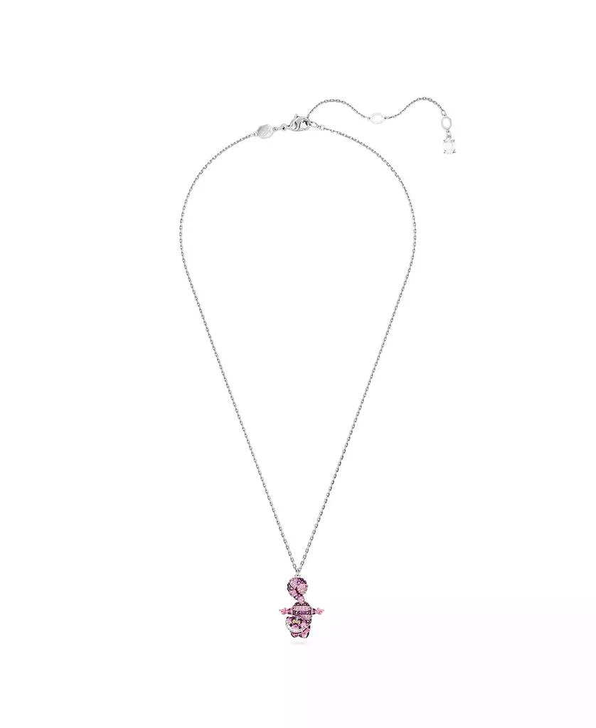 商品Swarovski|Cat Pink Rhodium Plated Alice In Wonderland Pendant Necklace,价格¥930,第2张图片详细描述