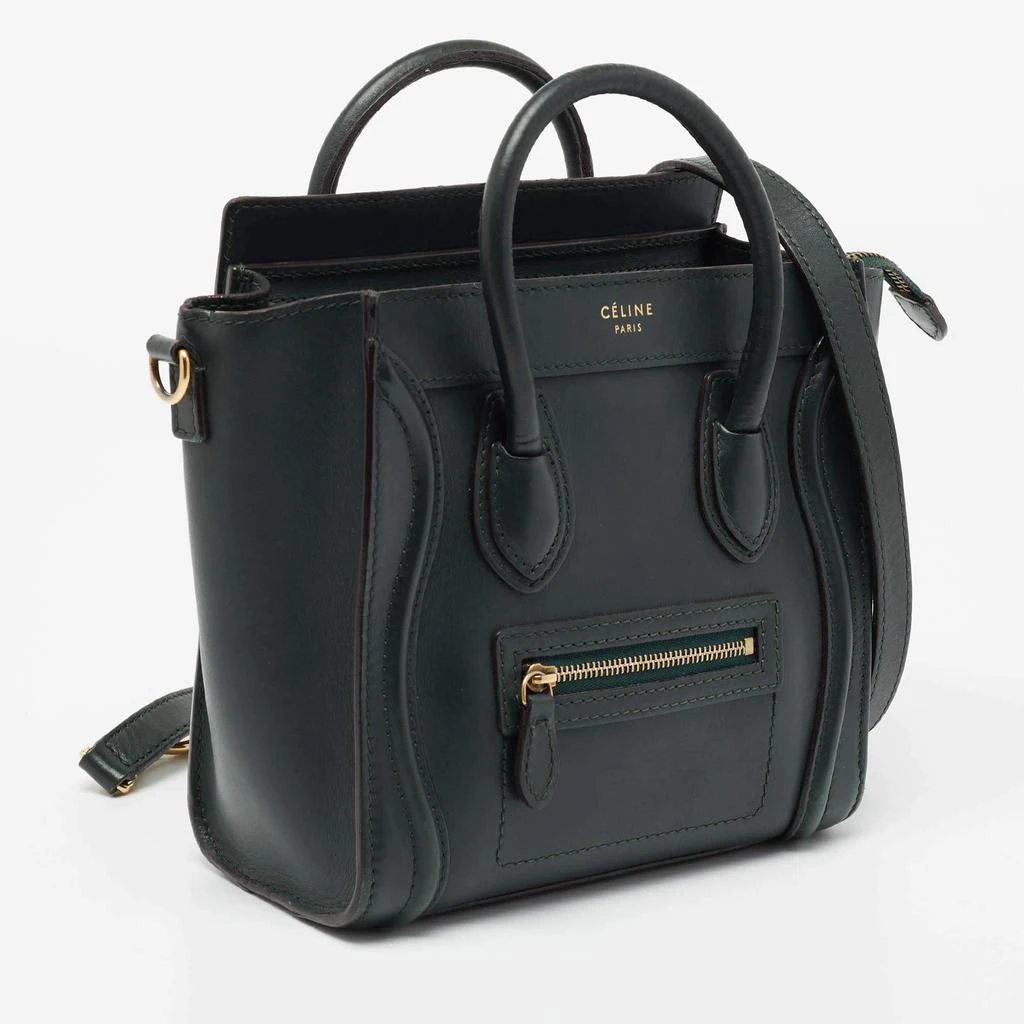 商品[二手商品] Celine|Celine Green Leather Nano Luggage Tote,价格¥8892,第3张图片详细描述