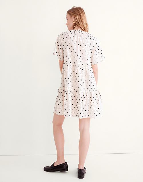 Cotton-Linen Lorelei Mini Dress in Clip Dot商品第3张图片规格展示