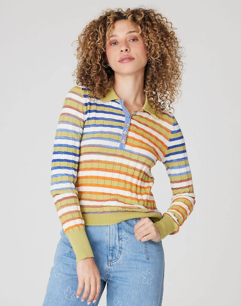 商品Madewell|Back Beat Co. Space Dye Rib Polo,价格¥1240,第1张图片